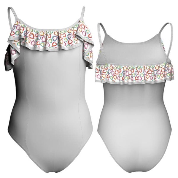 body danza bretelle con inserto fantasia pfa7y