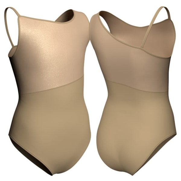 body danza bretelle con inserto in lurex plx226