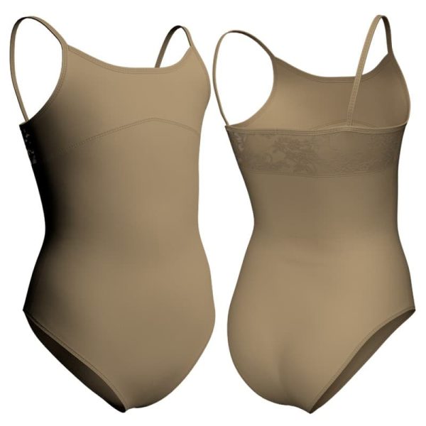 body danza bretelle con inserto in rete o pizzo plpb30052