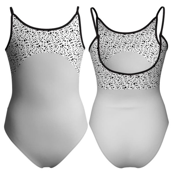 body danza bretelle con inserto pois dama animal pda2151