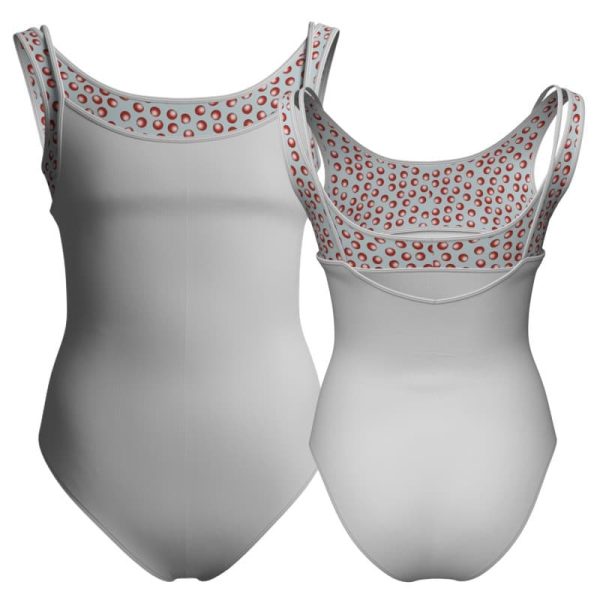 body danza bretelle con inserto pois dama animal pda2181