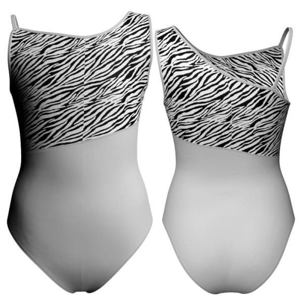 body danza bretelle con inserto pois dama animal pda226