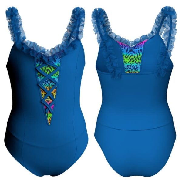 body danza bretelle con inserto pois dama animal pda25291