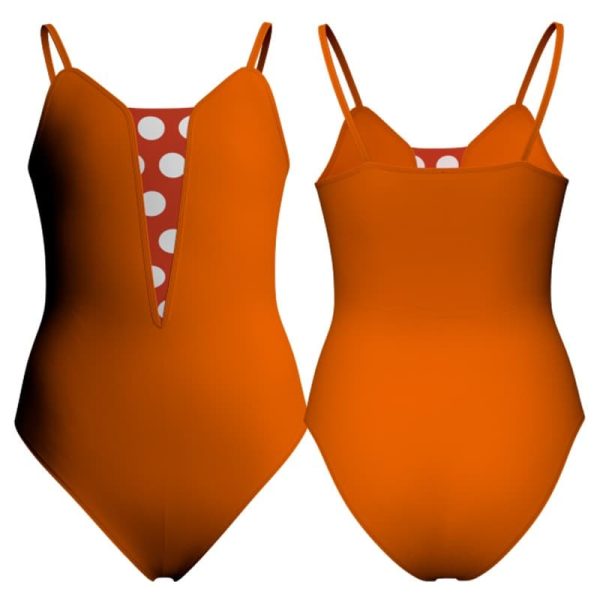 body danza bretelle con inserto pois dama animal pda2609