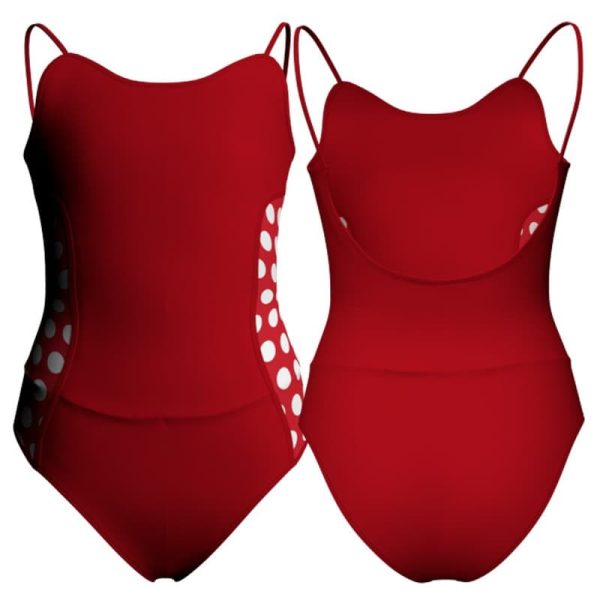 body danza bretelle con inserto pois dama animal pda26291