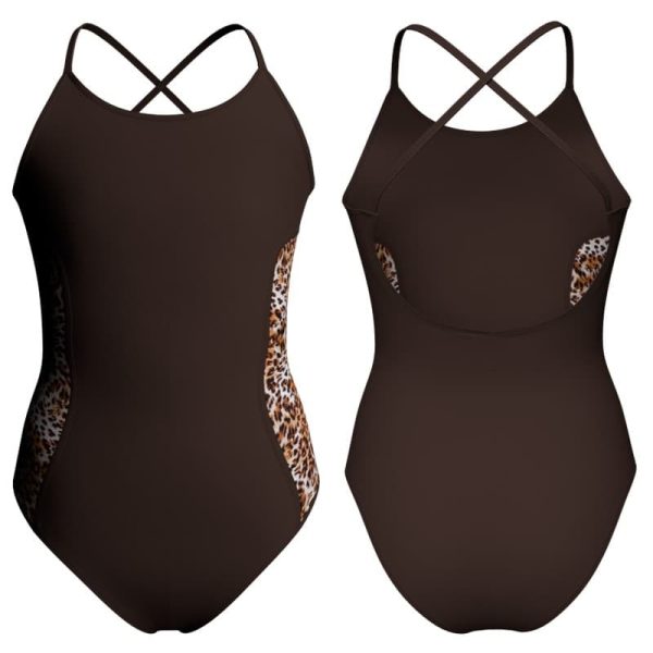 body danza bretelle con inserto pois dama animal pda4291