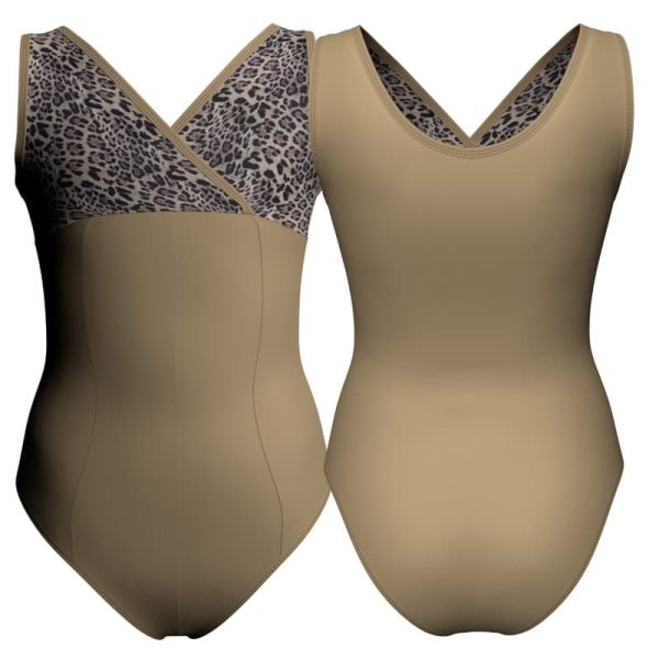 body danza canotta con inserto pois dama animal pda500t