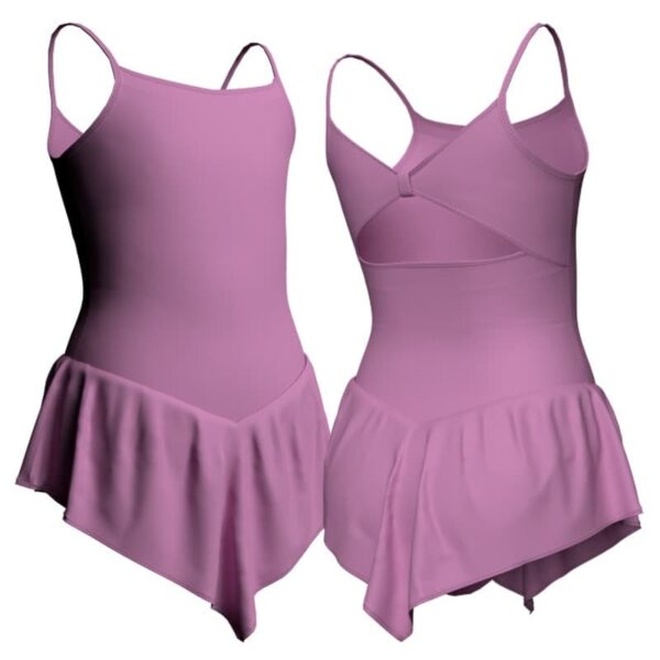 body danza con gonnellino a bretelle e inserto sk714lcl1311