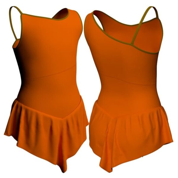 body danza con gonnellino a bretelle e inserto sk714lcl2261