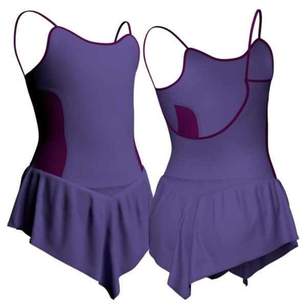 body danza con gonnellino a bretelle e inserto sk714lcl2629