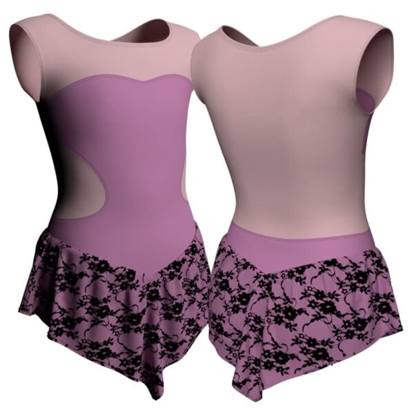 body danza con gonnellino in belen pro senza maniche e inserto sk714lcb1001ss1