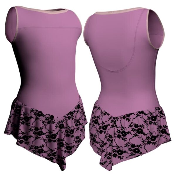 body danza con gonnellino in belen pro senza maniche e inserto sk714lcb30121