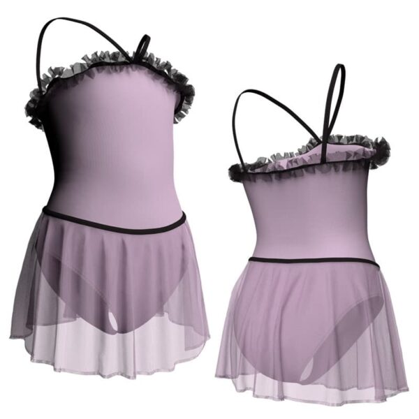 body danza con gonnellino in chiffon a bretelle sk2lcc2025t