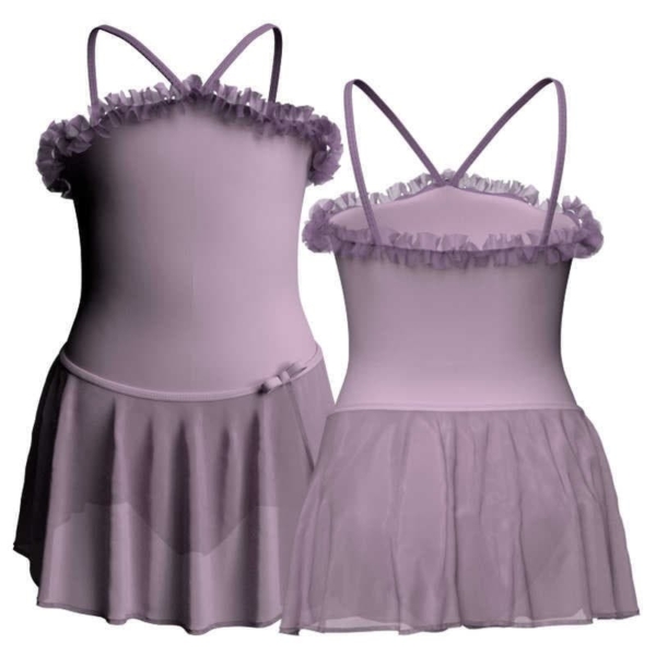 body danza con gonnellino in chiffon a bretelle sk515lcc2025t