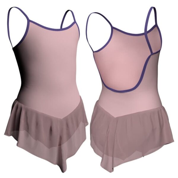 body danza con gonnellino in chiffon a bretelle sk714lcc1010