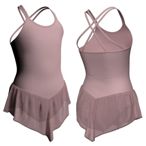 body danza con gonnellino in chiffon doppie a bretelle sk714lcc4021