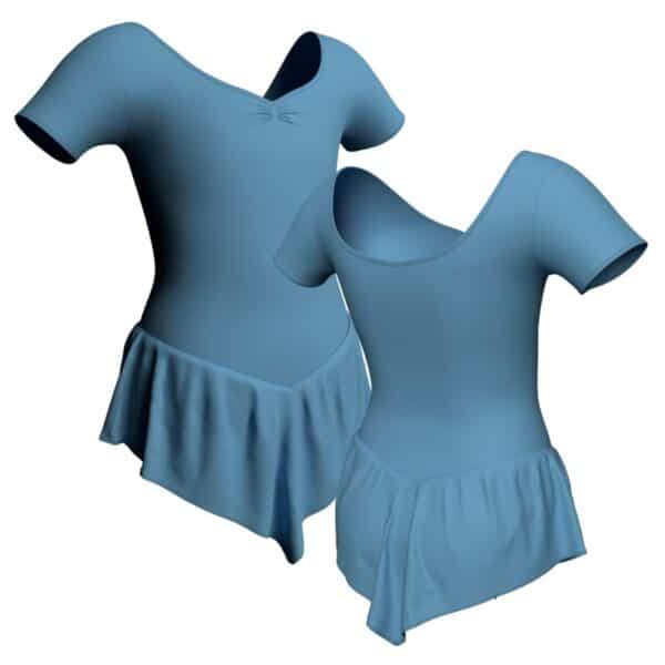 body danza con gonnellino manica corta sk714lcl4731