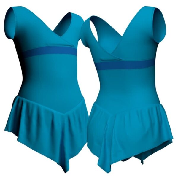 body danza con gonnellino senza maniche e inserto sk714lcl1212