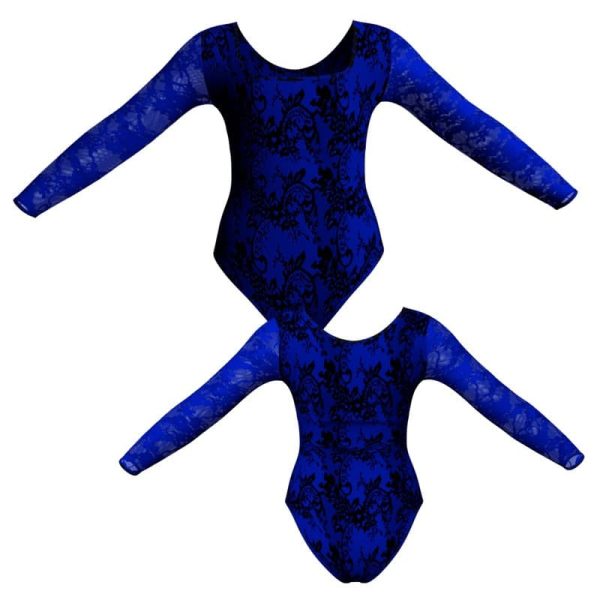 body danza in belen maniche lunghe con inserto in rete o pizzo por2537t1 1