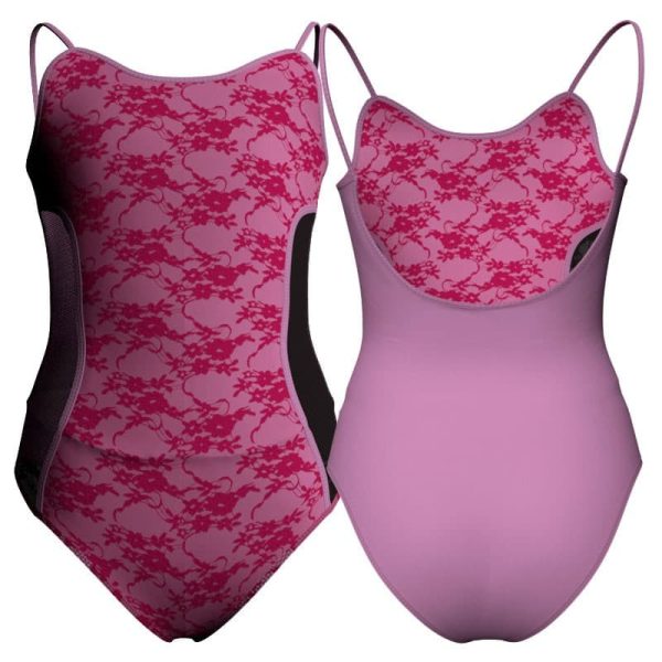 body danza in belen pro bretelle con inserto in rete o pizzo pba2629