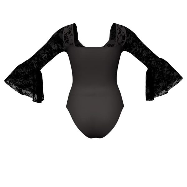 body danza in belen pro maniche lunghe con inserto in rete o pizzo pba25083