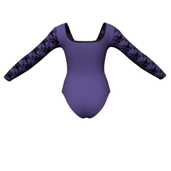 body danza in belen pro maniche lunghe con inserto in rete o pizzo pba25321