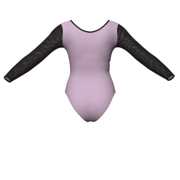 body danza in belen pro maniche lunghe con inserto in rete o pizzo pba2537t1