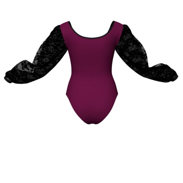 body danza in belen pro maniche lunghe con inserto in rete o pizzo pba26333