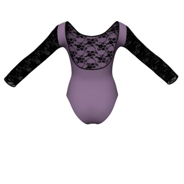 body danza in belen pro maniche lunghe con inserto in rete o pizzo pba411t3