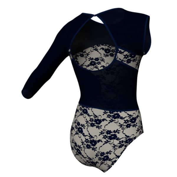 body danza in belen pro monospalla con inserto in rete o pizzo pbr110sst3