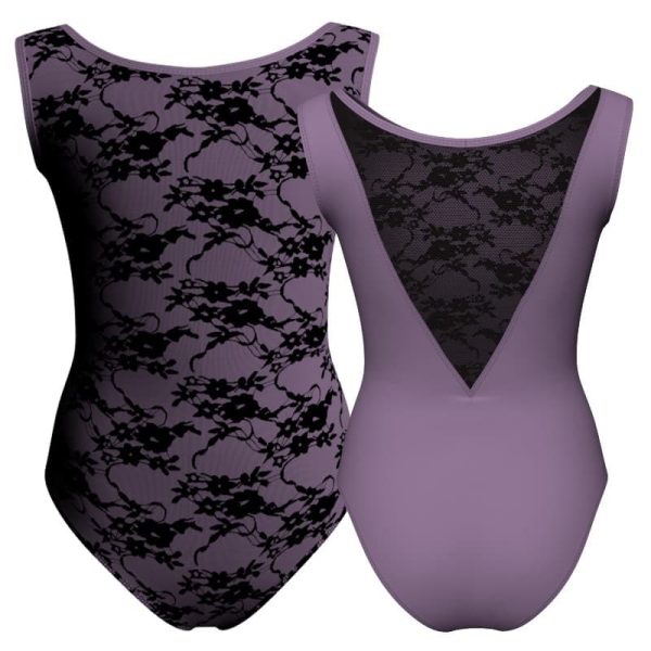 body danza in belen pro senza maniche con inserto in rete o pizzo pba1003