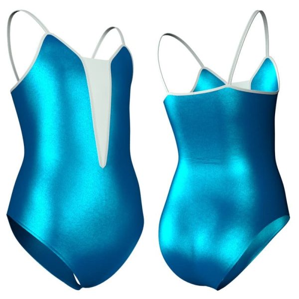 body danza in lurex bretelle con inserto pxl40w1