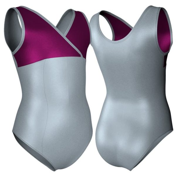 body danza in lurex canotta con inserto pxc500t