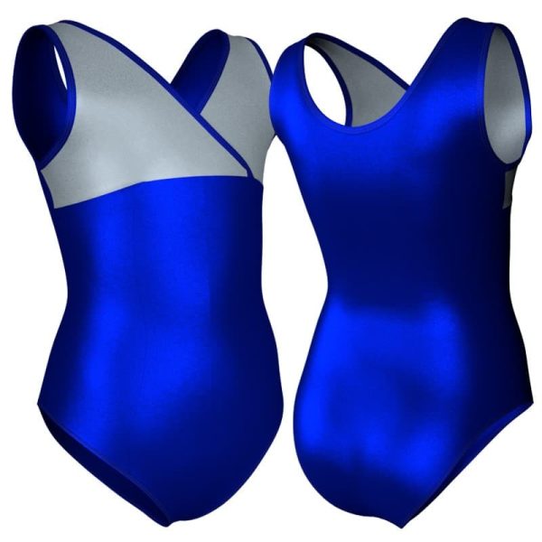 body danza in lurex canotta con inserto pxc500t1