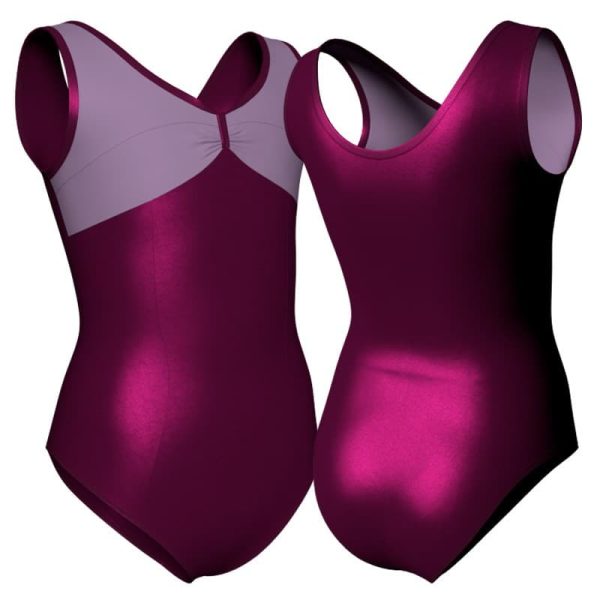 body danza in lurex canotta con inserto pxl425