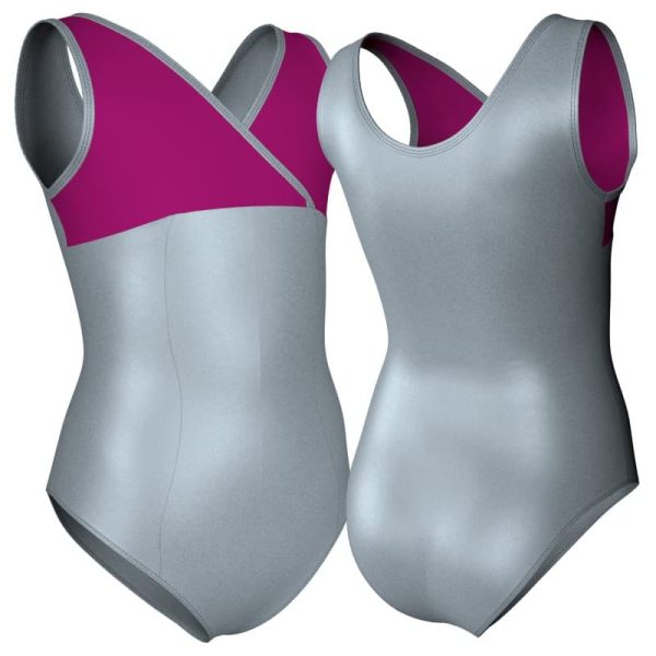 body danza in lurex canotta con inserto pxl500t1