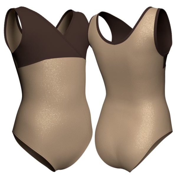 body danza in lurex canotta con inserto pxl500t2