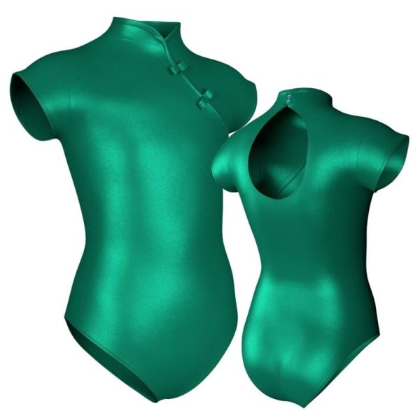 body danza in lurex maniche aletta con inserto pxc25061