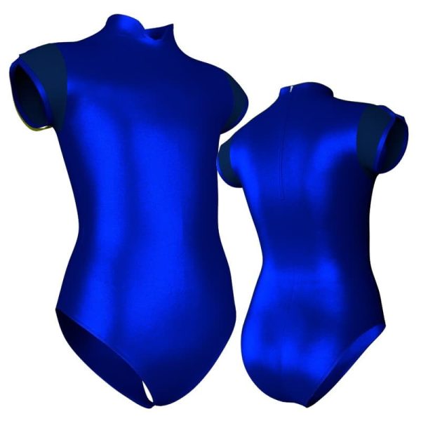 body danza in lurex maniche aletta con inserto pxl26011