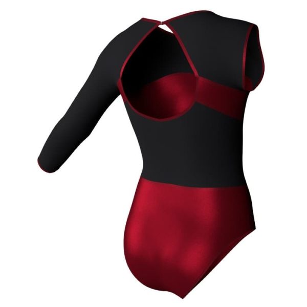 body danza in lurex monospalla con inserto pxl110sst3