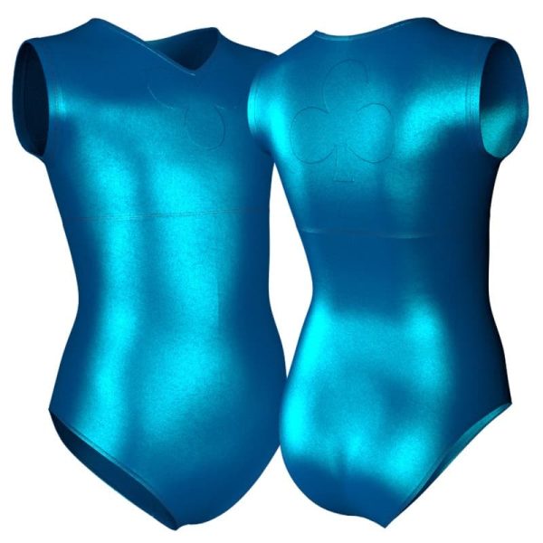 body danza in lurex senza manica con inserto pxc1121