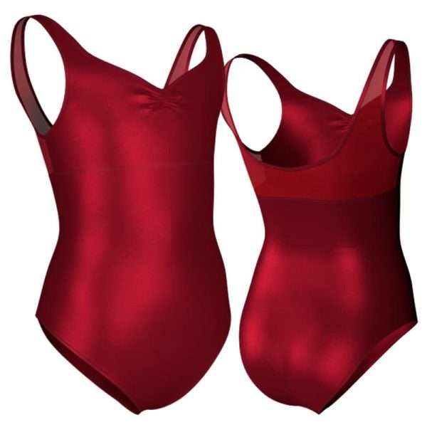 body danza in lurex senza maniche con inserto in rete o pizzo pxr2392