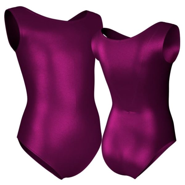 body danza in lurex senza maniche con inserto pxc10031