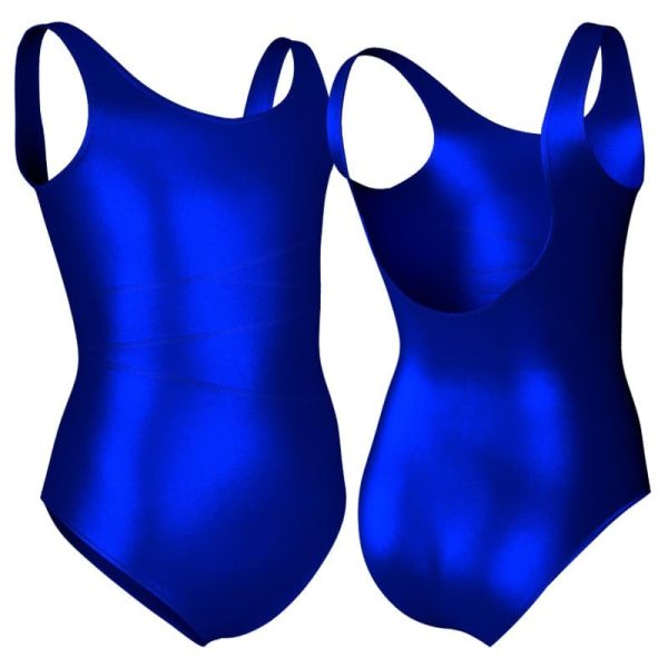 body danza in lurex senza maniche con inserto pxc1201