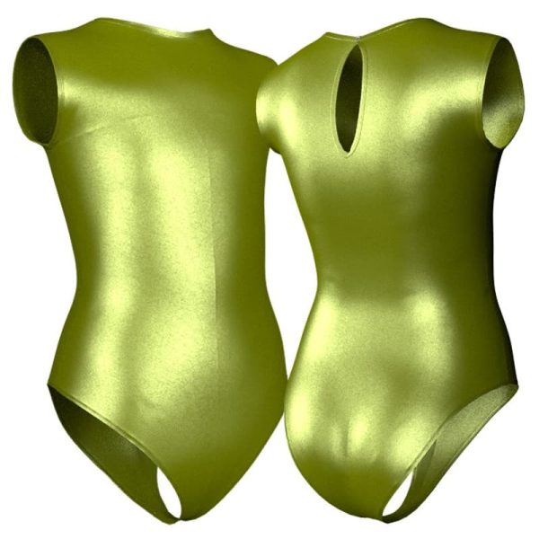 body danza in lurex senza maniche con inserto pxc1231