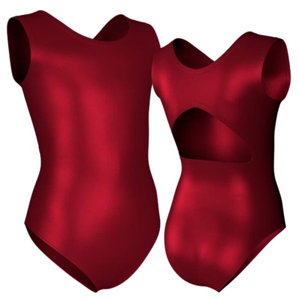 body danza in lurex senza maniche con inserto pxc2231