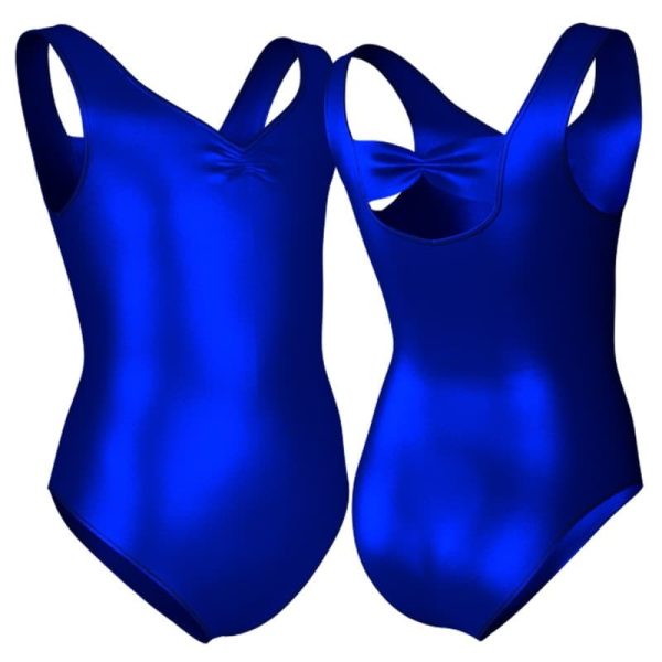 body danza in lurex senza maniche con inserto pxc2271