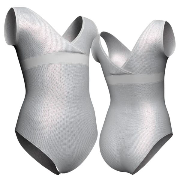 body danza in lurex senza maniche con inserto pxl1212