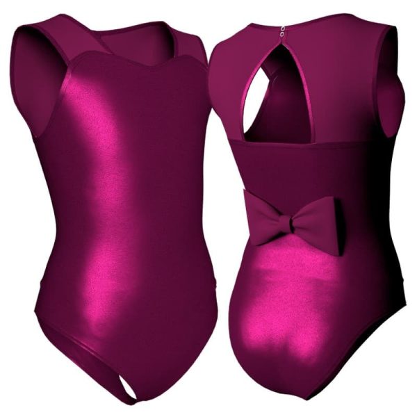 body danza in lurex senza maniche con inserto pxlm10012