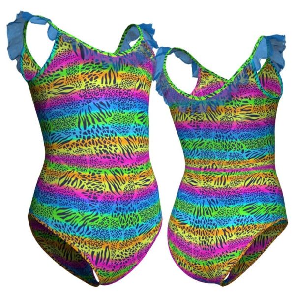 body danza in lycra stampata bretelle psa2642